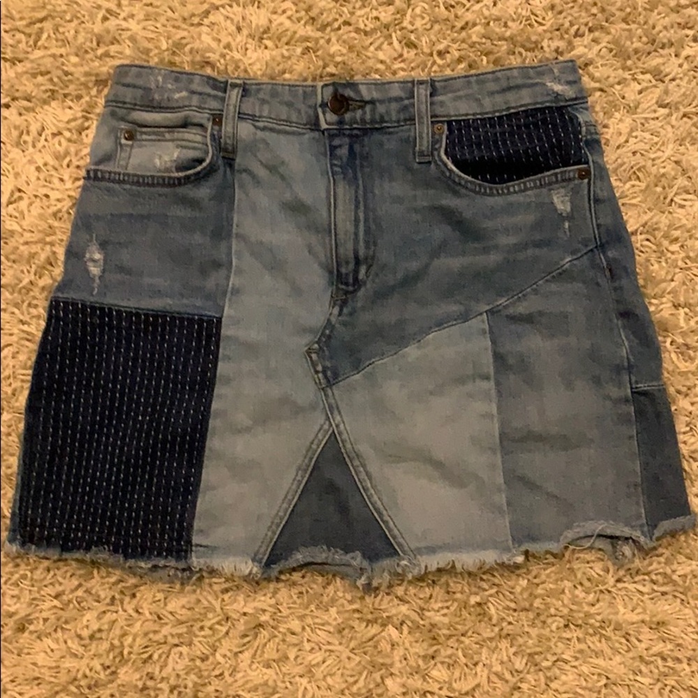Joes jean high rise Charlie patchwork skirt 28